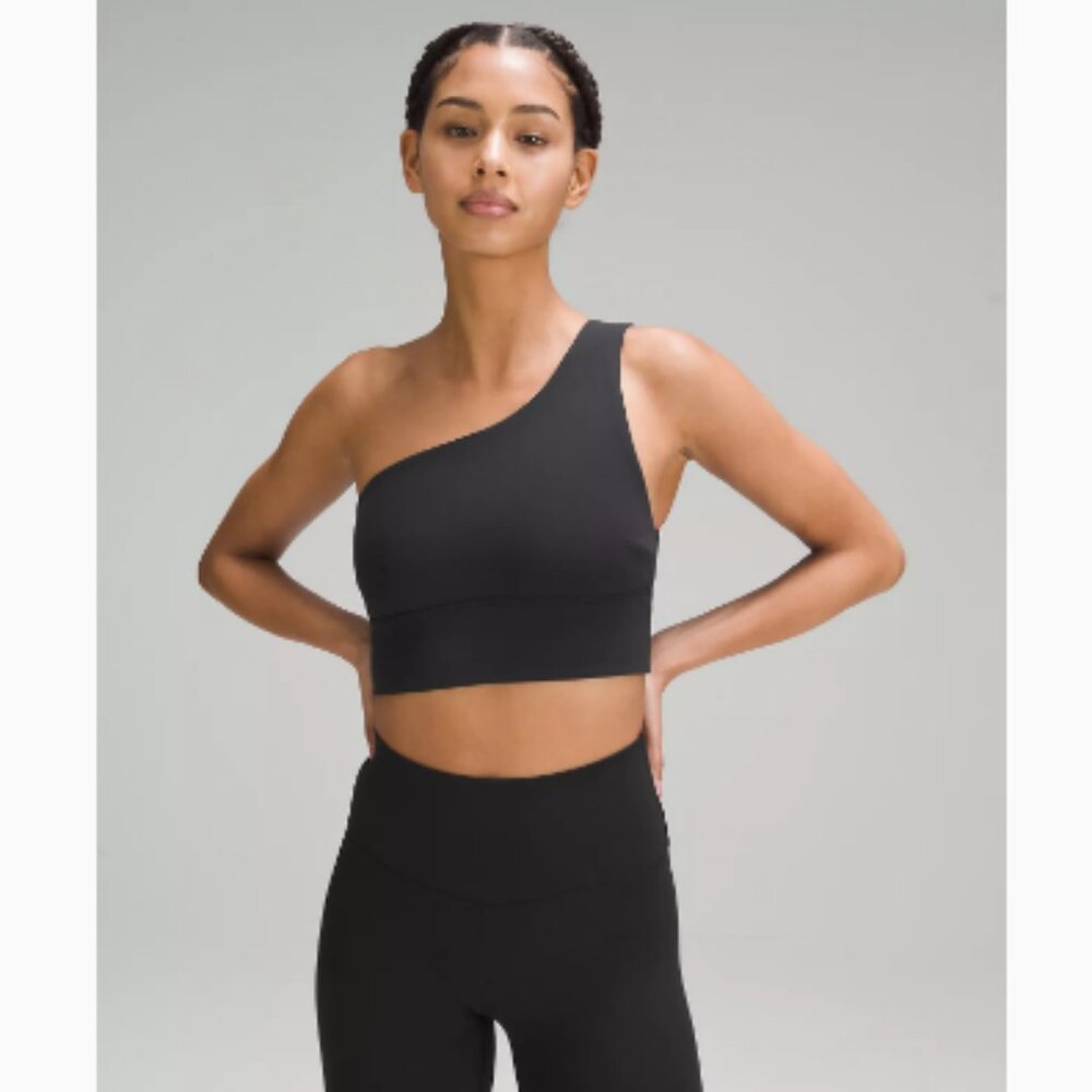 lululemon Align Asymmetrical Bra Light Support, C/D Cup Black Size 6